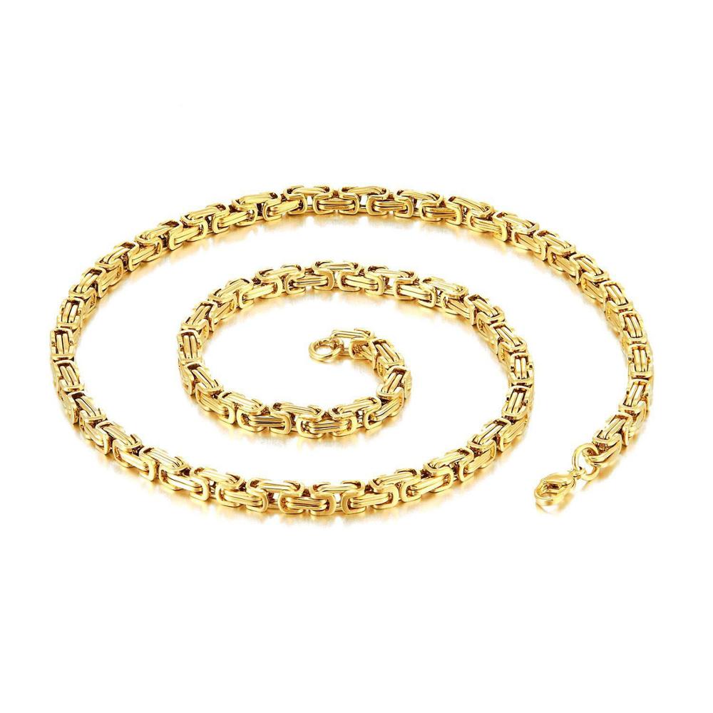 Xcm Chain - 男性用チタンとビザンチンのネックレス,フェードなしのゴールドまたはホワイト,長さ60 cm x 5,8mm,ジュエリー,卸売