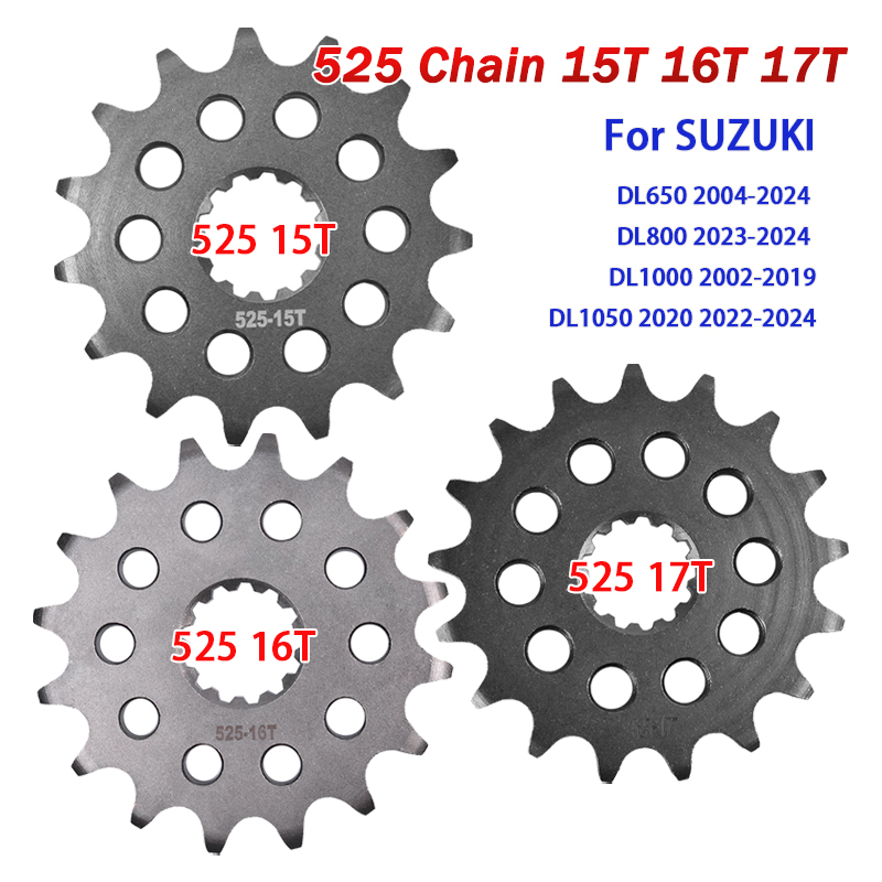 428 Chain - 525 15T 16T 17T フロントスプロケット スズキ