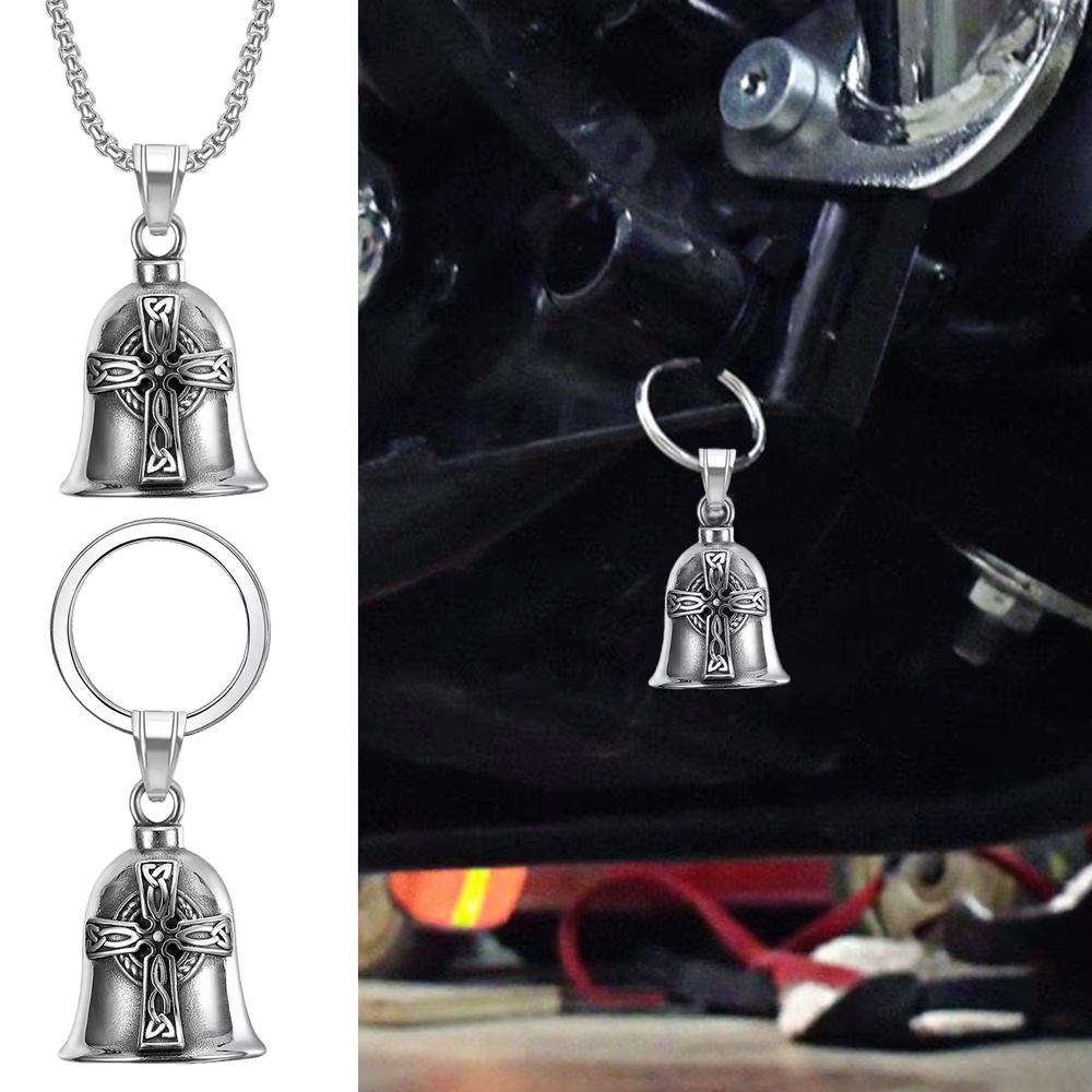 バイク用ラッキーベル、ヴィンテージパンク風ベルペンダントネッ - Motorcycle Chain のレビューと価格